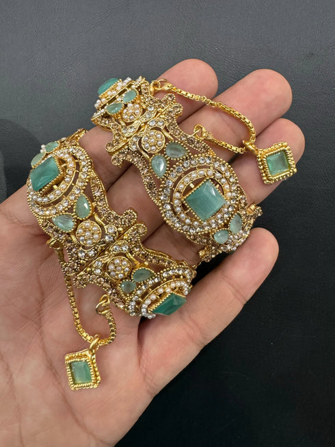 Egyptian cut stone bangles