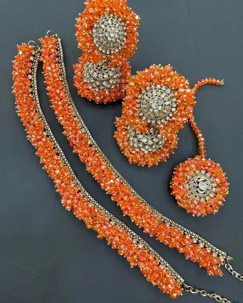 Gajra Payal With jhumka tika