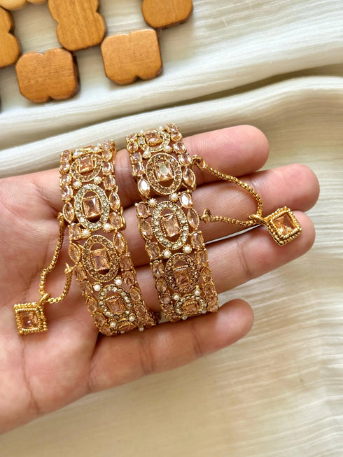 Bangles casting Triple stone