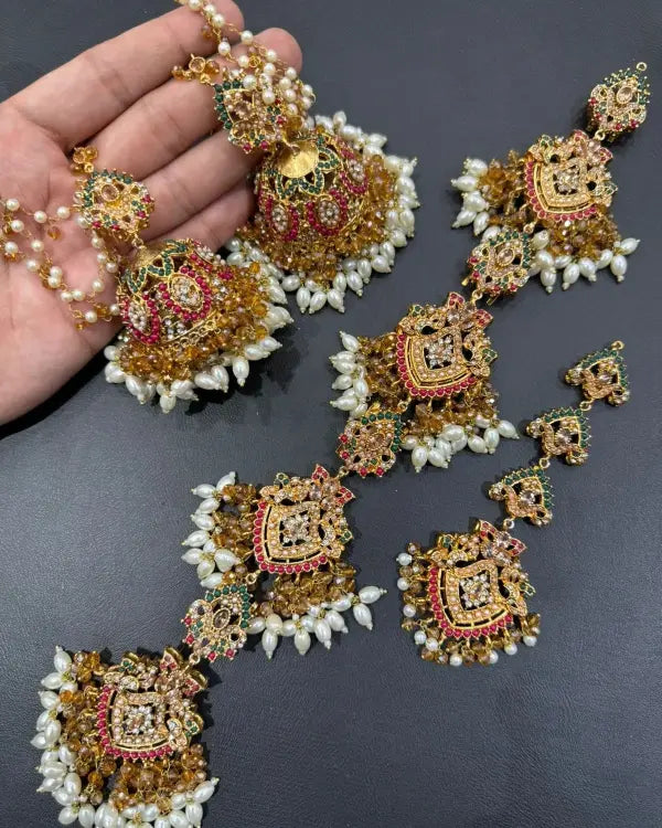 Noratan jhumka tika & Head Paranda