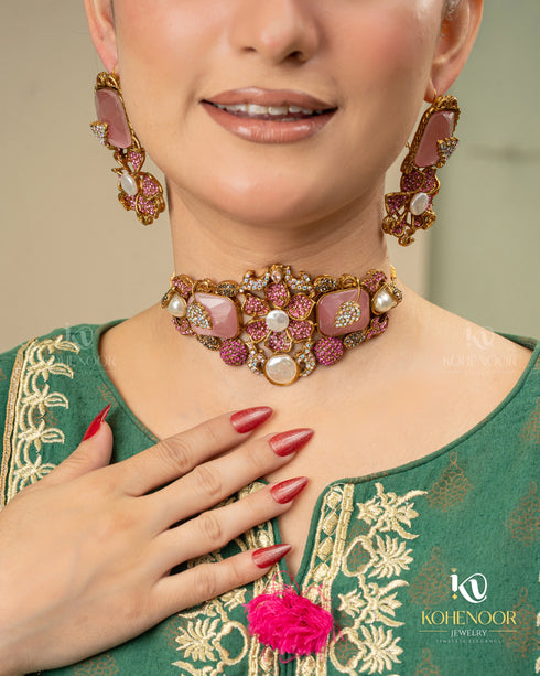 Turkish Rose Choker Set