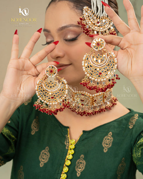 Kundan Paratha Jhumar Set