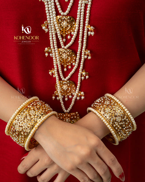 Hyderabadi Pearl Majesty Bangles