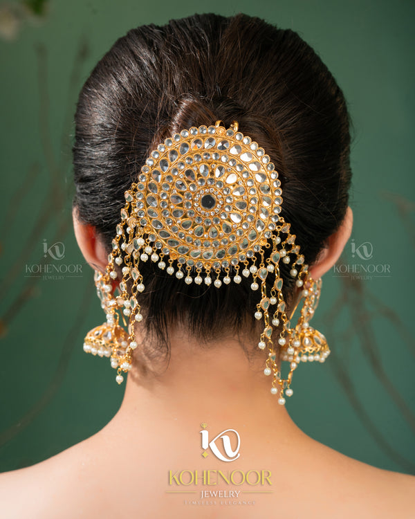 Royal Noor Kundan Hair Brooch
