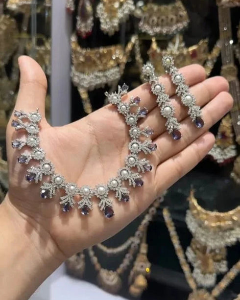 Zircon party wear Real silver ad sets