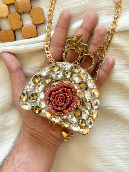 Luxury Half-Moon Clutch