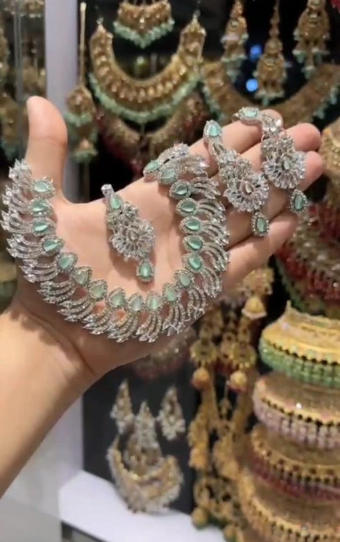 Cut Work Turkish Ad Zircon sets