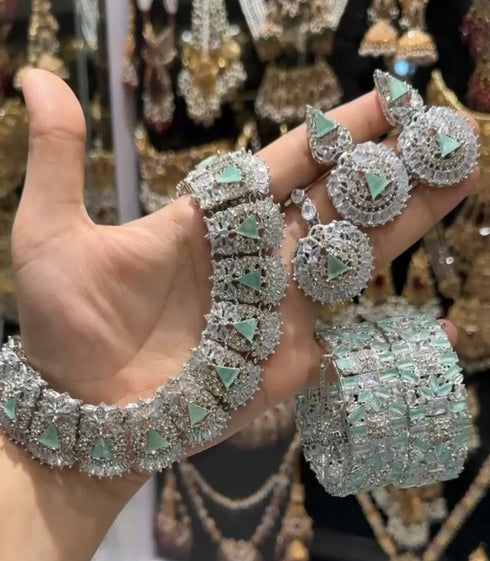 Zircon ad sets with bangles