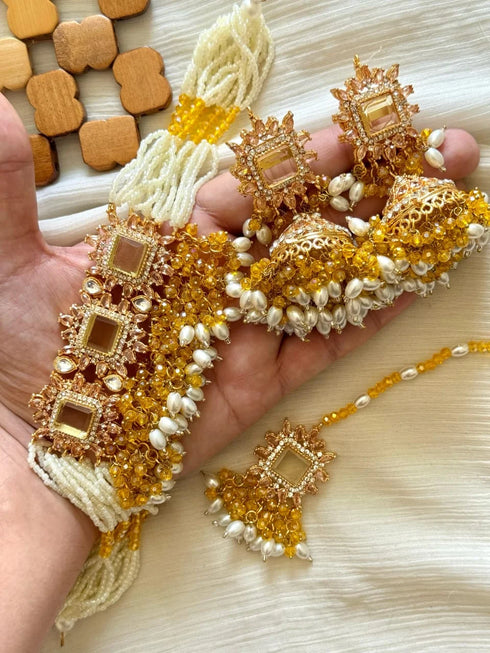 Egyptian 3 stone Pathar choker sets