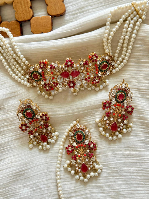 Party Wear Floral Moti set