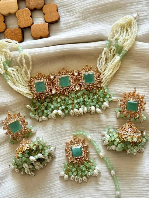 Egyptian 3 stone Pathar choker sets