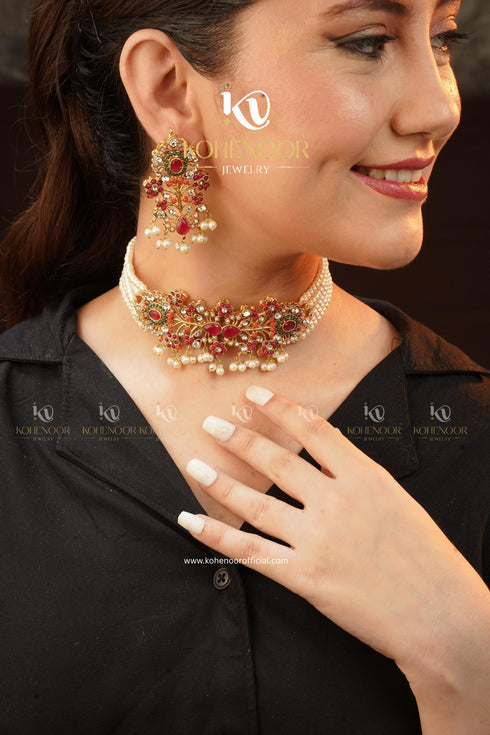 Party Wear Floral Moti set